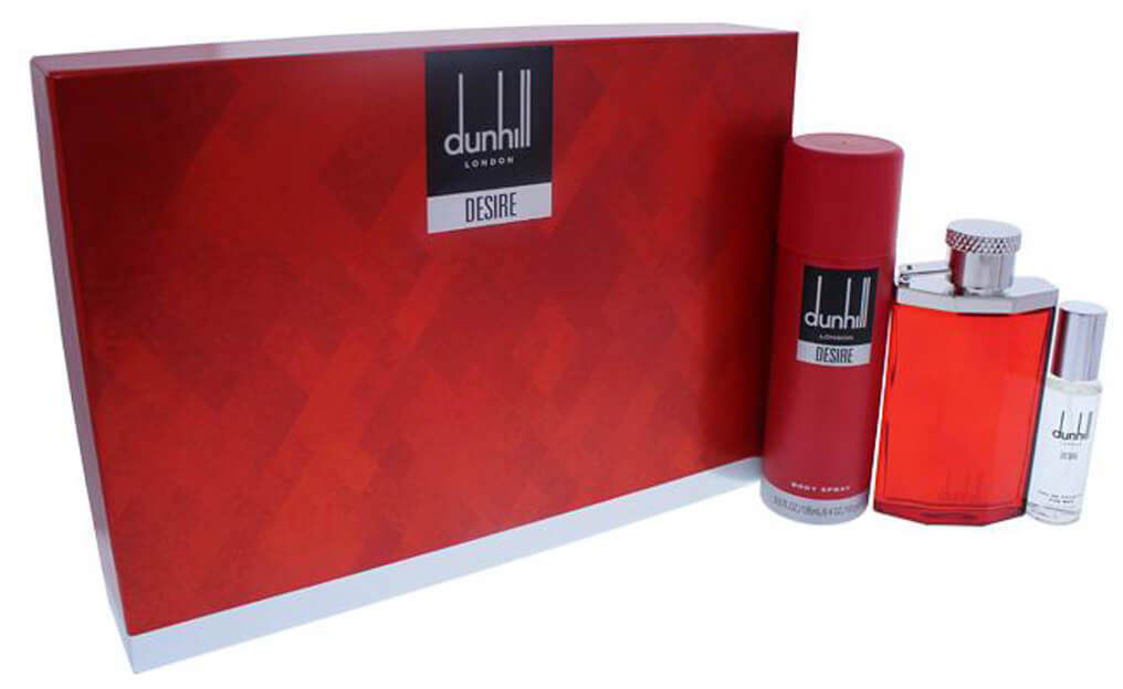 Desire Red Men EDT 3 Piece Gift Set For Men With Mini & Spray