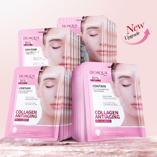 New Arrivals 8Pcs Collagen Face Mask Anti-wrinkle Retinol Hyaluronic Acid Firming Facial Masks Hydrating Anti-aging Repair Brightening Moisturizing Face Mask Facial Skin Care