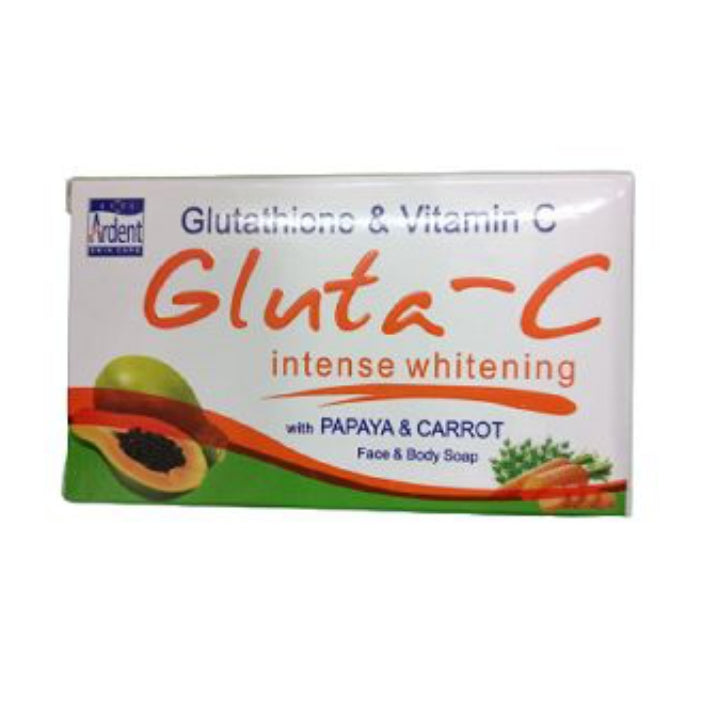 Gluta C Gluta-C Intense Whitening Soap Glutathione & Vitamin C With Papaya & Carrot Face & Body Brightening Dark Spots Exfoliating