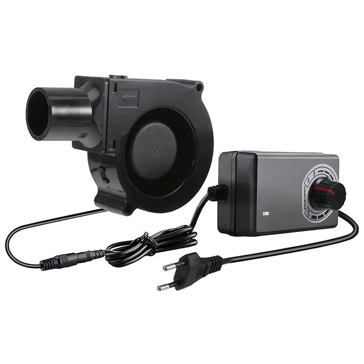 220V BBQ Fan Small Blast Engine with Air Collecting Adjustable Speed Cooking Tool EU Plug Handheld Barbecue Blower Camping AC Powered Fan Variable Speed Control