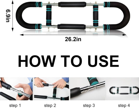 Twister Arm Trainer, Adjustable Twister Arm Chest Exerciser for Men & Women,Adjustable Spring Workout Bar Detachable Power Twister Home Fitness Equipment for Enhancing Upper Body Muscle