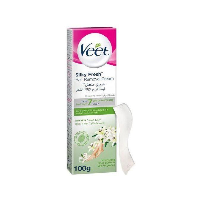 Dry Skin, Hair Removal Cream -Special dry skin treating formula enriched with Shea Butter and Lily Fragrance
