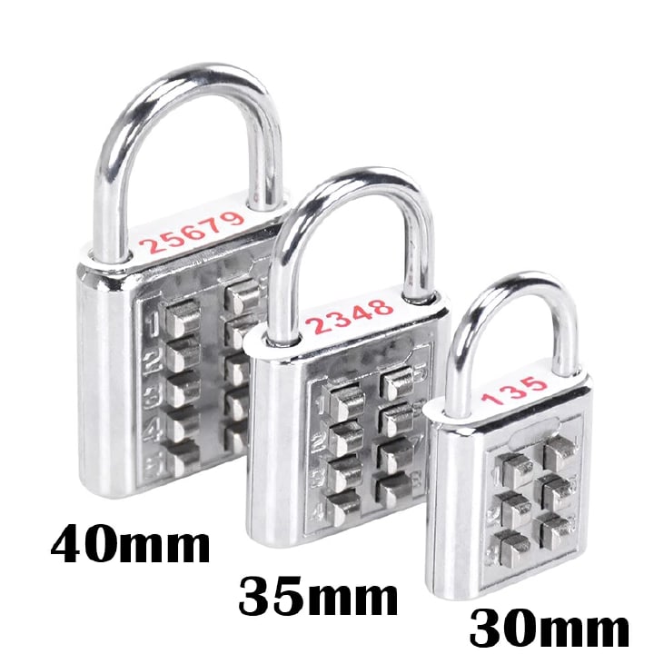 Smart Password Combination Padlock10/8/6 Digits Keypad Lock Outdoor Waterproof Anti-theft Safe Padlock Hasp Mini Code Padlock For School Office Luggage Door Lock Cabinet File Box Locker Toolbox Fence