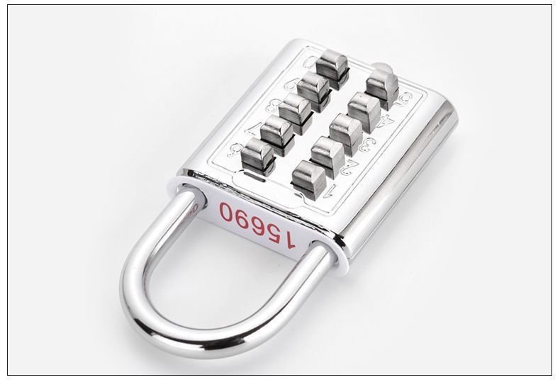 Smart Password Combination Padlock10/8/6 Digits Keypad Lock Outdoor Waterproof Anti-theft Safe Padlock Hasp Mini Code Padlock For School Office Luggage Door Lock Cabinet File Box Locker Toolbox Fence