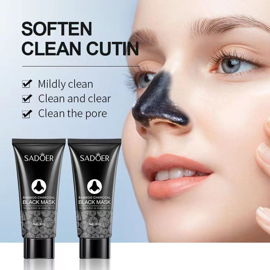 SADOER Bamboo Charcoal Blot Nose Mask gently cleans and draws out blackheads