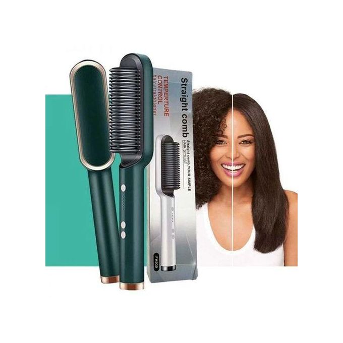 Electric Hair Straightener Brush Iron Hot Comb