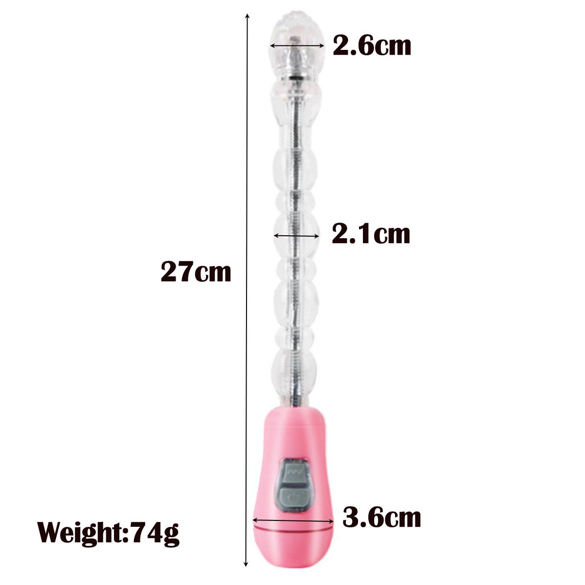 Vibrating Anal Beads Anus Butt Plug Clitoral Vaginal Vibrator Flexible Long Prostate Massager Waterproof Bendable Anus Clit Stimulator Adult Sex Toy for Men Women Couple