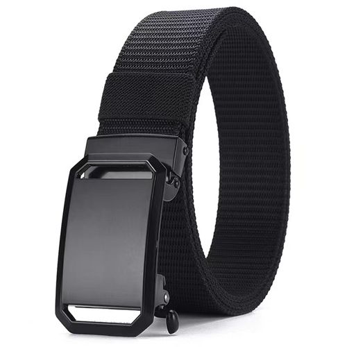 New Arrivals Men's Belt Automatic Metal Buckle Nylon Webbing Outdoor Work Tactical Belt Toothless Automatic Buckle Casual Sports Canvas Belts Military Training Pants Belt For Men High Quality Nylon S