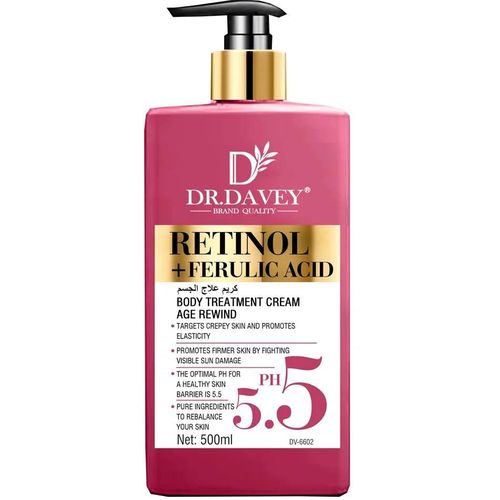 dr davey RETINOL + Ferulic Acid Age Rewind Body Lotion. Moisturizes, Slows Aging, Firms, Moisturizes, Removes Wrinkles, Fine Lines, Is Age Deying & Fights Visible sun damage