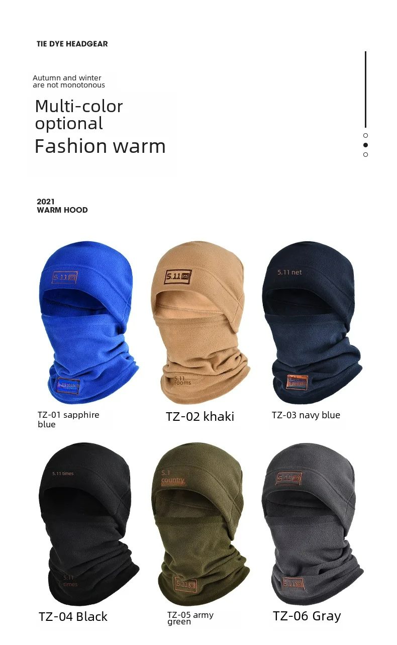 Autumn Winter Sports Warmth Velvet Hat Fuzz Neck Cover Outdoor Cycling Face Shield Warmth Shawl Set Unisex Neutral