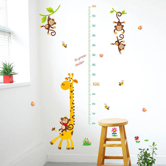 Large Jungle Animals Wall Stickers for Kids Rooms Boys Room Bedroom Decoration Forest Wallpaper Posters Vinyl Nordic Home Decor
