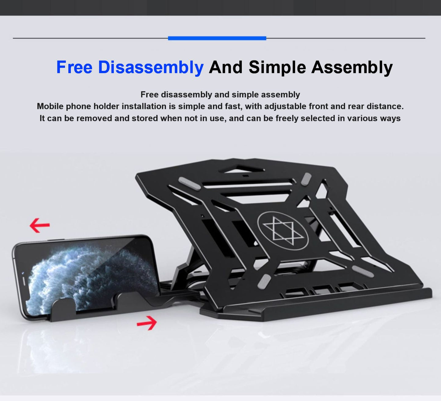 Computer stand laptop base eight level adjustment laptop stand height heat dissipation lifting bracket heat dissipation rotatable pad with turntable