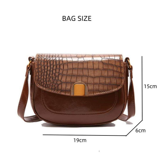 Mateamoda Croc Glam Shoulder Bag Underarm Handbag