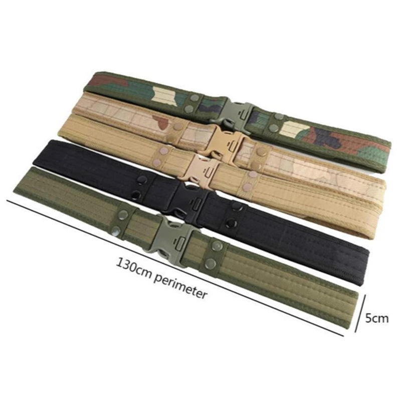 Army Style Combat Belts Quick Release Tactical Belt Fashion Men Military Canvas Waistband Outdoor Hunting Hiking Tools