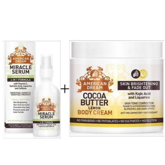 American Dream 4in1 Miracle Serum + Skin Brightening & Fade Out Cream
