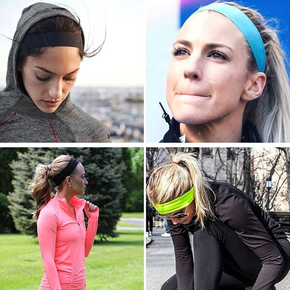 European and American Fashion Solid Color High Elasticity Headband Yoga Sports Headband Hair Accessories Sweat Absorbing Headband Headband Wide Edge Headband