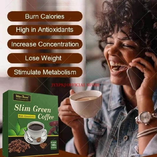 Slimming Coffee Slimming Green Coffee Detox Flat Tummy Weight Loss 18 Sachets - Wins Town