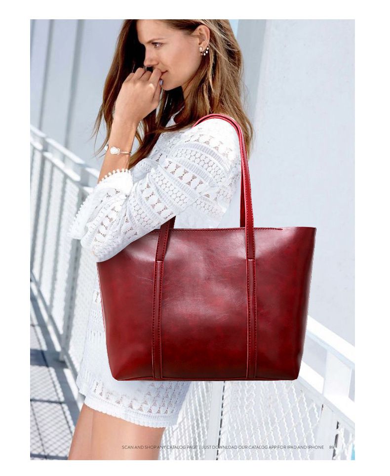 Large-Capacity Vintage Style Handbags, Tote Bag Shoulder Bag Top Handle Satchel Purse Set.