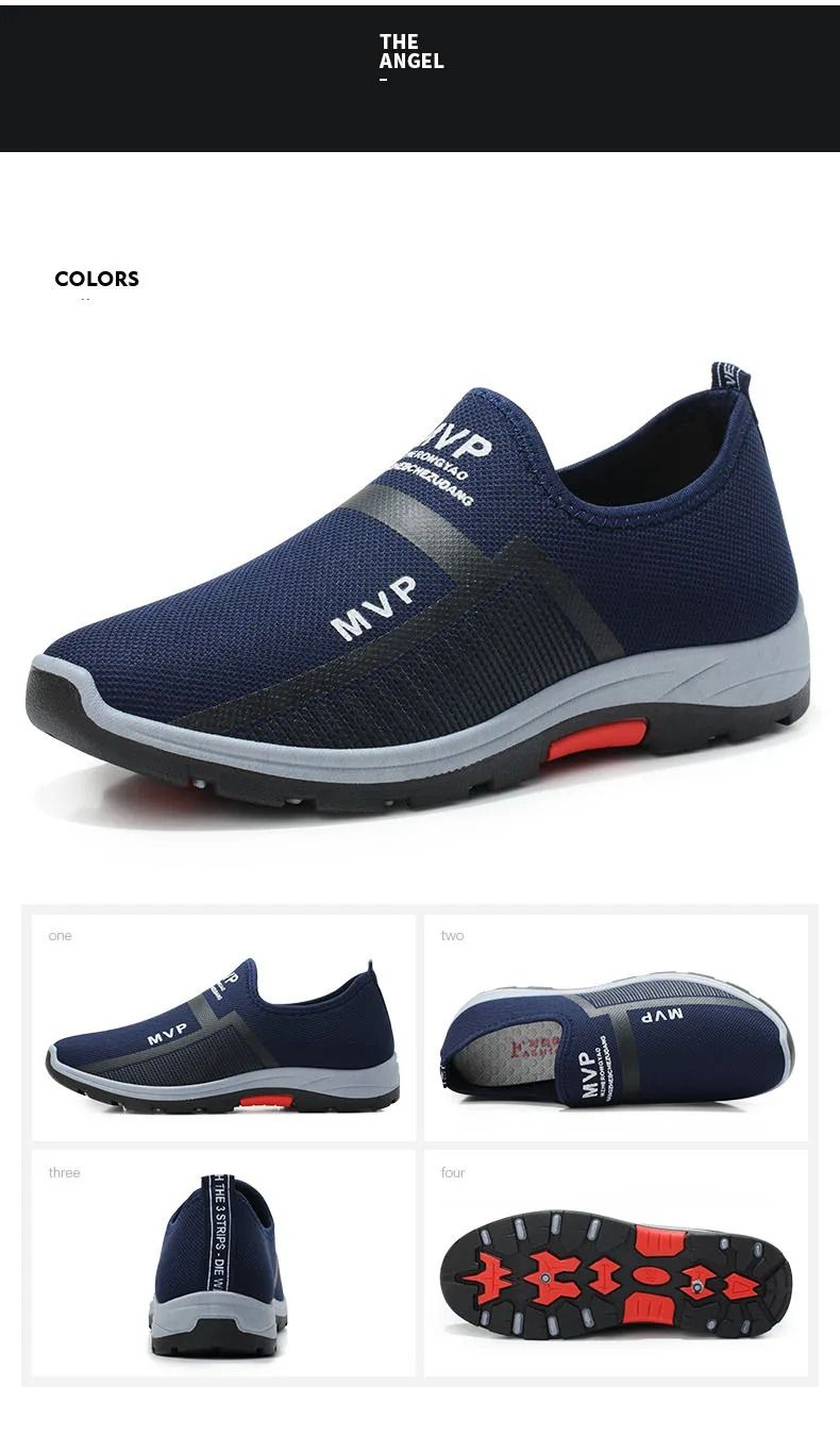ASSKLO Men Shoes Loafers Anti Foot Odor Shoes Breathable Sneakers Driving Shoes Rubber Sole Light Mesh Walking Shoes Man Slip on Casual Shoe Shoe Flats Male Sports Shoes Canvas Shoes Cloth Shoes blue
