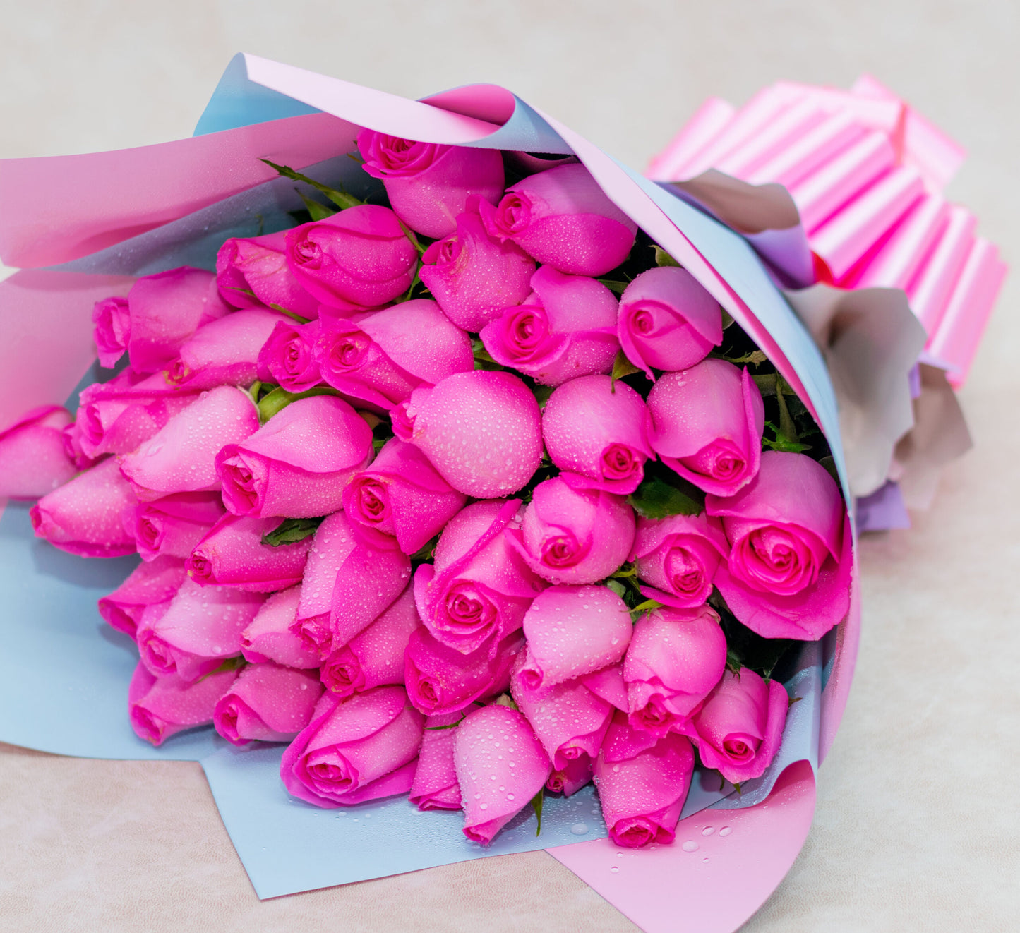 Fuchsia Roses Bouquet