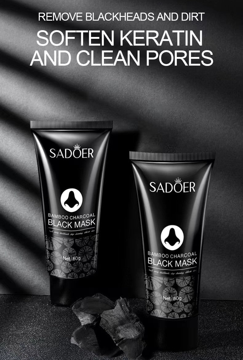 SADOER Bamboo Charcoal Blot Nose Mask gently cleans and draws out blackheads