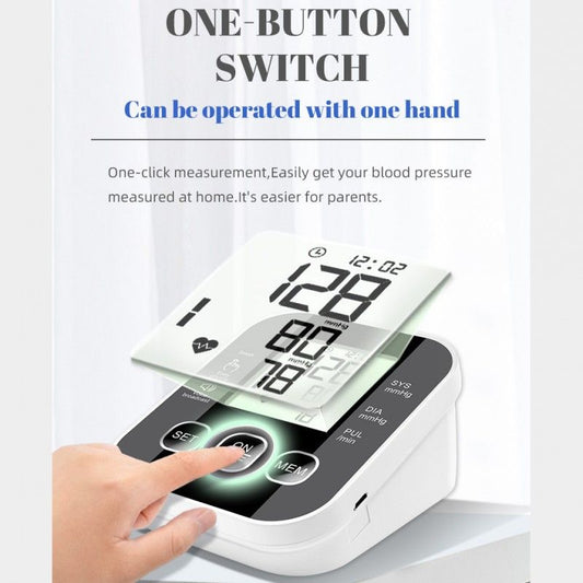 Blood Pressure Monitor Portable LCD Digital Portable Automatic Tonometer Voice Broadcast