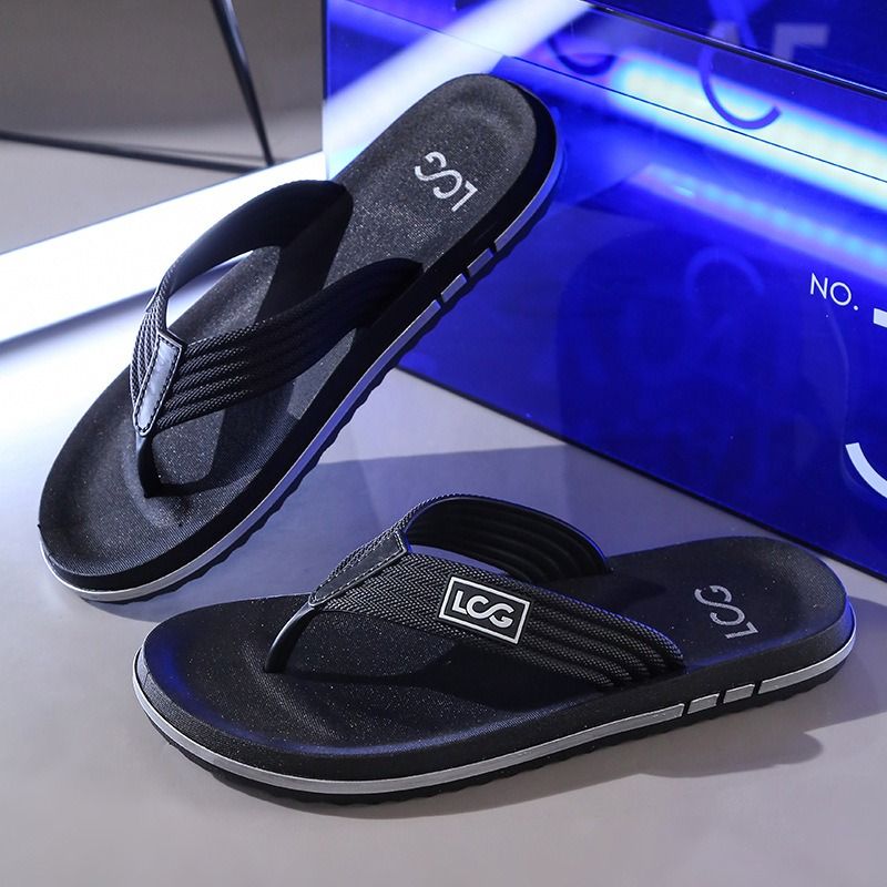 ASSKLO Men's Slippers Sandals Open Shoes Durable Men's Shoes flip Flops Anti Slip Casual Unisex Beach Sandals Non-slip Man Beach Sandals Bathroom shower Slippers Garden Shoes Flat Shoes black