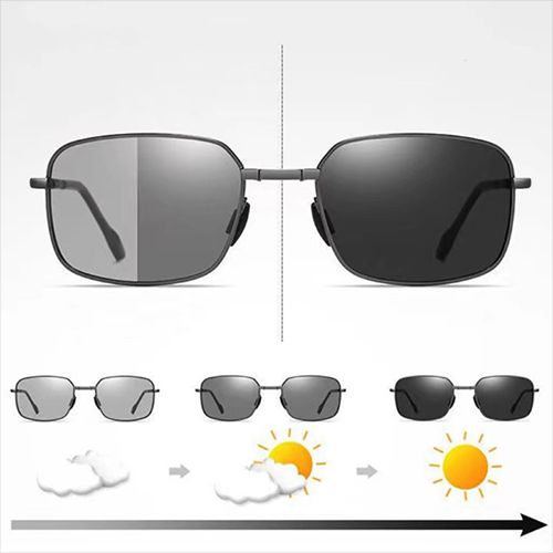 New Men Polarized Folding Sunglasses Vintage Male Outdoor Driving Cycling Sun Glasses Photochromic Eyewear