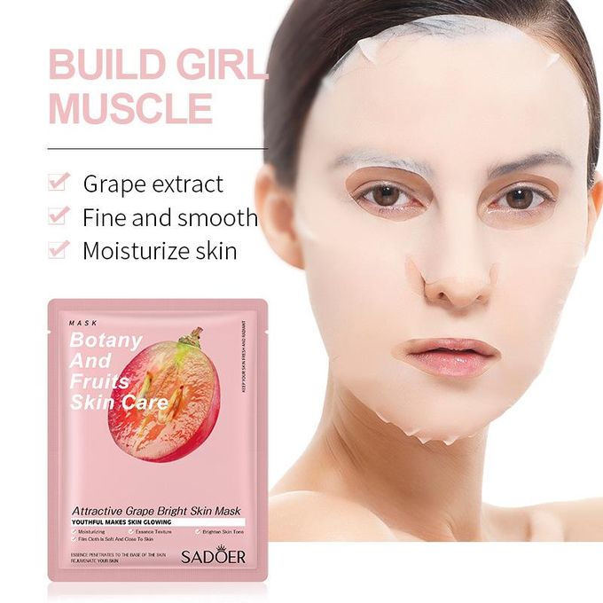 Grape extract Facial Sheet Mask Tissue Face Mask Fruit Extract Moisturizing