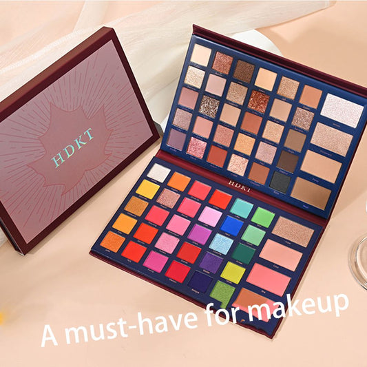 68 color eye shadow disc cos stage makeup pearlescent color makeup disc high gloss powder blusher eye shadow integrated disc