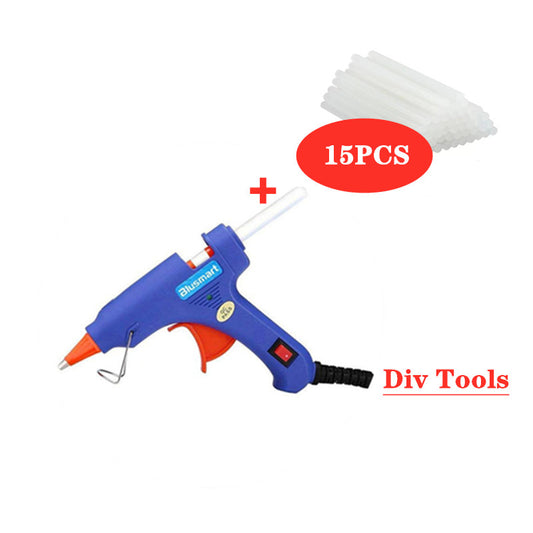 Upgraded Hot Glue Gun+15 Pcs Lengthened Melt Glue Sticks Safe and nontoxic Christmas Tool