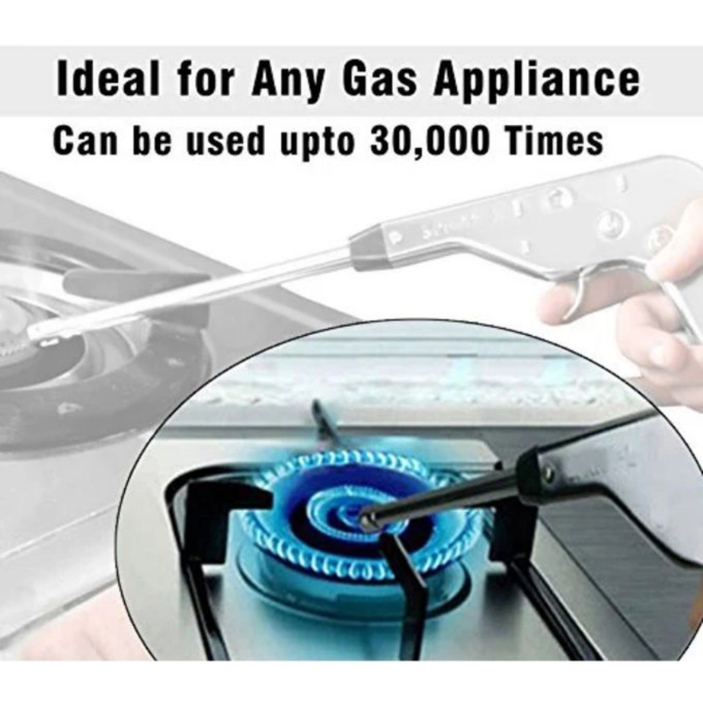 Electronic Gas Igniter Pistol Gun shape Metal Impulse Ignition Spark Gas lighter For Kitchen - VL Light