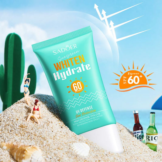 SADOER Water-Rich SPF 60+ Facial Body Sunscreen – Brightening, No Residue, UV Defense