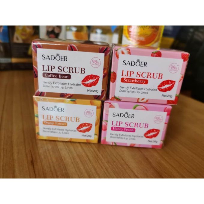 Honey peach lip scrub