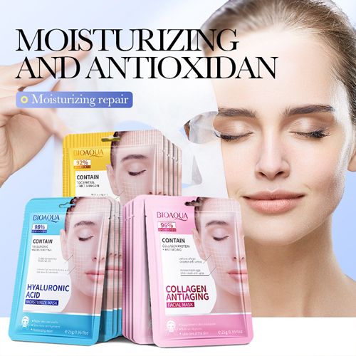 New Arrivals 8Pcs Collagen Face Mask Anti-wrinkle Retinol Hyaluronic Acid Firming Facial Masks Hydrating Anti-aging Repair Brightening Moisturizing Face Mask Facial Skin Care