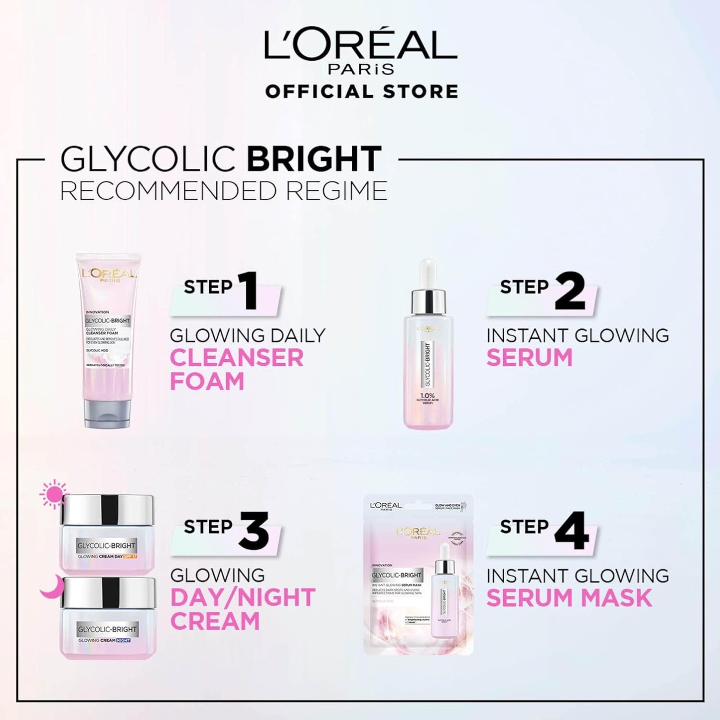 【Discounted】L'Oreal Paris GLYCOLIC BRIGHT SERUM 15ML
