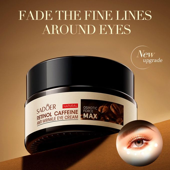 Hydrating Retinol Caffeine Anti-Wrinkle Cream,Anti-Aging Eye Cream for Dark Circles & Puffiness Eye Cream 20g