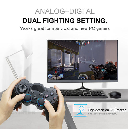 850 wireless game handle, Bluetooth compatible 2.4 G controller game joystick, with receiver TV computer handle, flexible operation and game experience