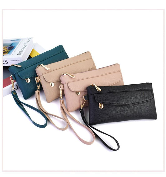 Women's Portable Fashion Wallet PU Leather Hangbag Female Long Clutch Purses Coin Pocket Phone Pocket For Ladies Money Bag