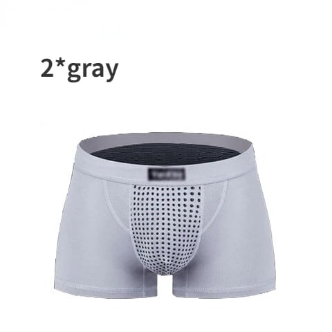 2pcs/pack Men's Boxer Briefs Magnetic Therapy Health Panties 63 Magnet Reinforced Boxer Briefs Underwear Shorts Energy Field Therapy Men'S Long-Lasting Underwear L XL XXL XXXL 4XL 5XL Briefs