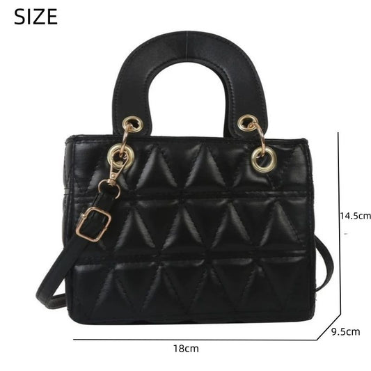 Mateamoda Sophisticated Quilted Mini Tote Bag Crossbody Bag