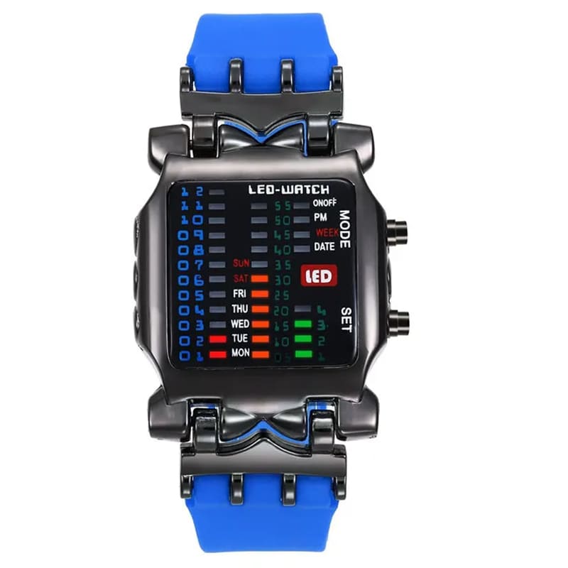 New Watches Multifunctional Popular Square Dial Unisex Binary LED Digital Watches Rubber Band Casual Sport Outdoor Wrist Watch Luminous Smartwatch For Men Women Smart Bracelet Gifts