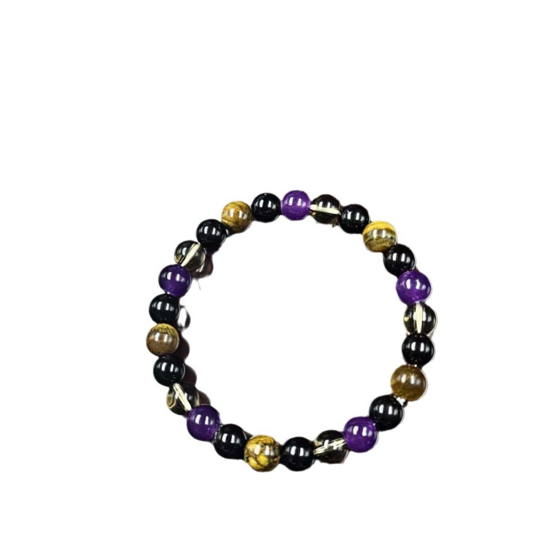 Bracelet Tiger Eye Stone Tea Crystal Amethyst Obsidian Fashion Bracelet
