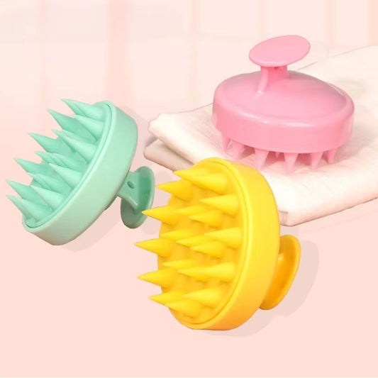 1Pc Scalp Massage Shampoo Brush Soft Silicone Combs Hair Used To Remove Dandruff and Exfoliate Hair Care Styling Tools Wholesale