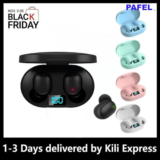 PAFEL E6S TWS Wireless earphone Bt 5.0 Noise Canceling earbuds HiFi Stereo Mini Low Latency earpods Waterproof Sports In-Ear Earphones