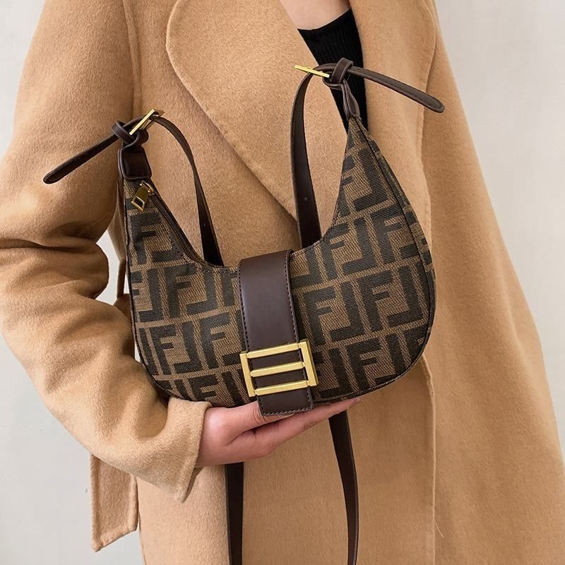 Mateamoda Refined Monogram Hobo Shoulder Bag