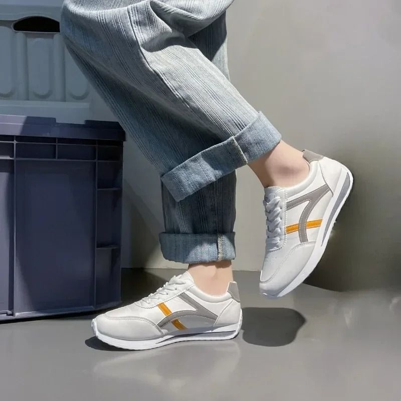 ASSKLO Sneakers Women Large Size New Sports Shoes Women's Small White Shoes Fashion Comfort Sneakers Lightweight Casual Running Shoes trendy shoes tennis shoe ladies shoes leather upper White Red Grey