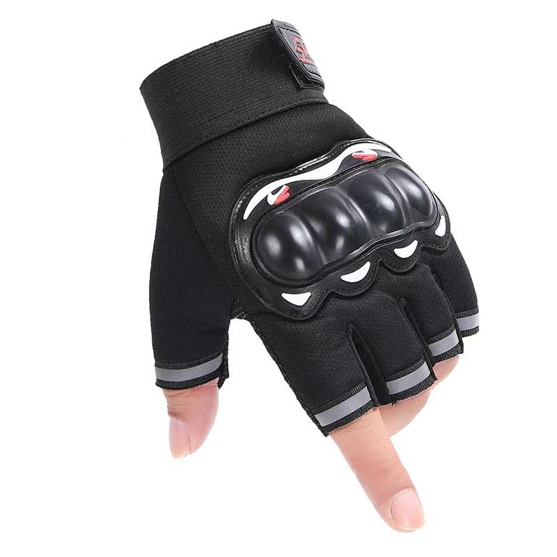 Half-finger gloves Men's And Women's Motorcycle Gloves Protective shell Cycling Gloves open-finger tactics gloves Outdoor Sports protection Fitness Barbell Equipment Weightlifting riding climbing