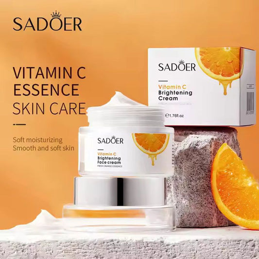 SADOER 12PCS Skin Care Set Vitamin C Blackhead Remover Set Vitamin C Face Cream + Vitamin C Serum Brightening + Moisturizing Lip Balm + Vitamin C Foaming Face Wash + 8PCS Blackhead Removal Mask