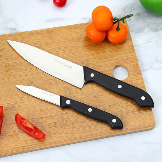 6PCS/Set Knife Cutting Board Set Kitchen Knife Scissors Fruit Knife Household Bamboo Cutting Board Knife sharpener Kitchen Tools Kitchen Gift